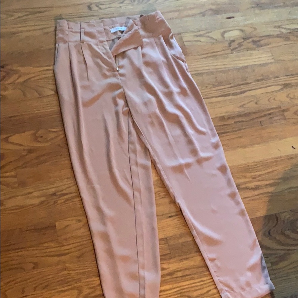 Adorable High Wasted Pink Flowy Pants